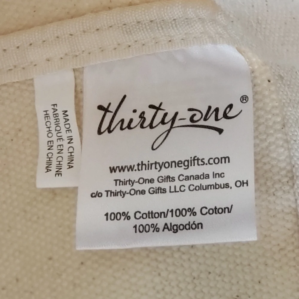 Thirty-One Tote with a Home Embroidered on the Front